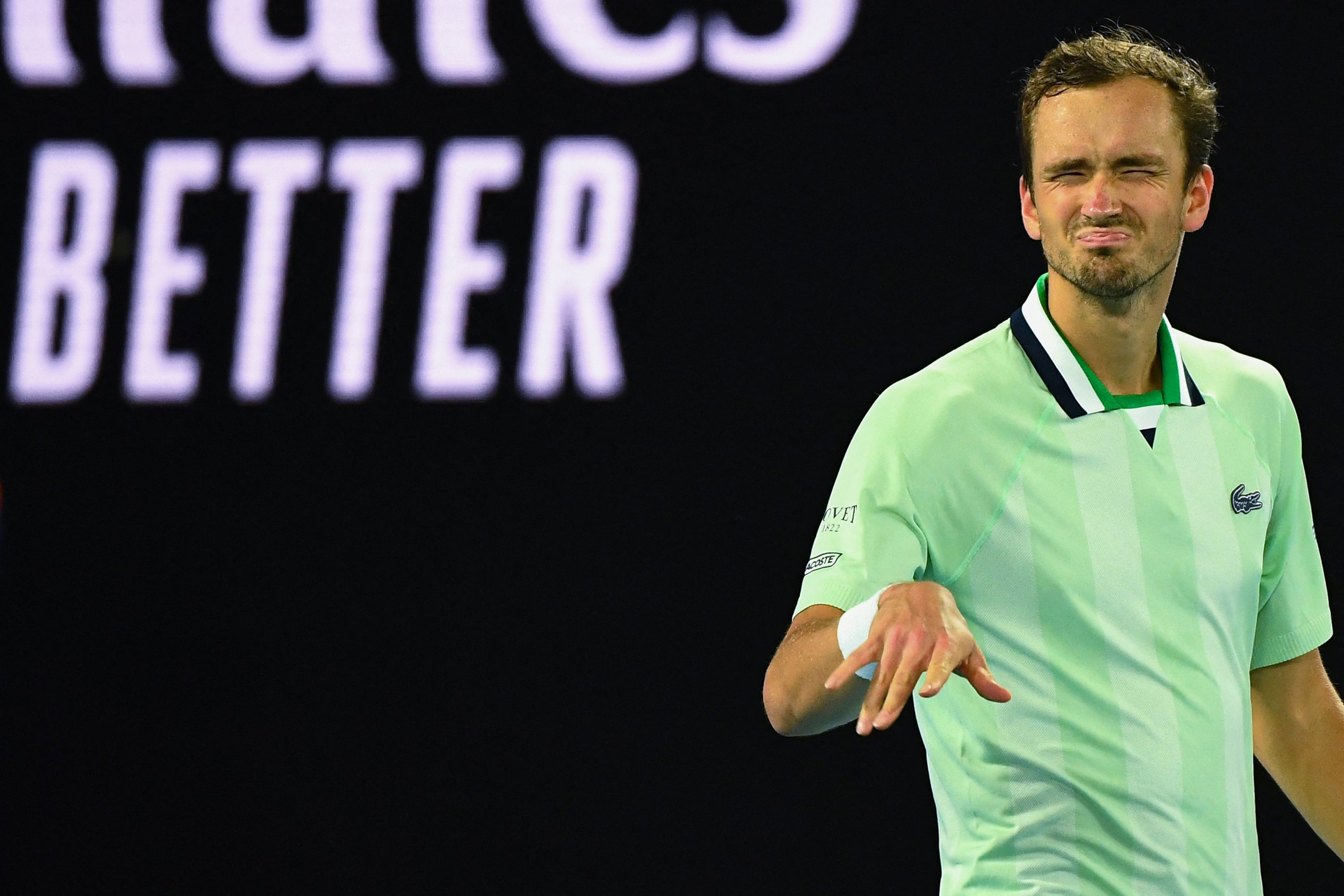 Medvedev took on the Australian Open crowd