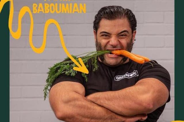 <p>Patrik Baboumian is a record-breaking powerlifter and a vegan</p>