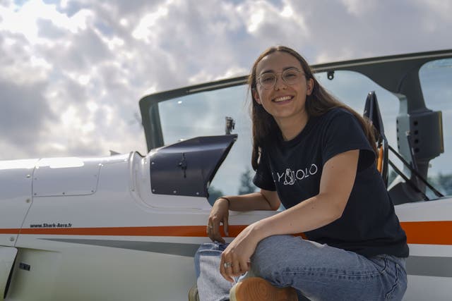 Zara Rutherford has become the youngest woman to fly solo around the world (Steve Parsons/PA)