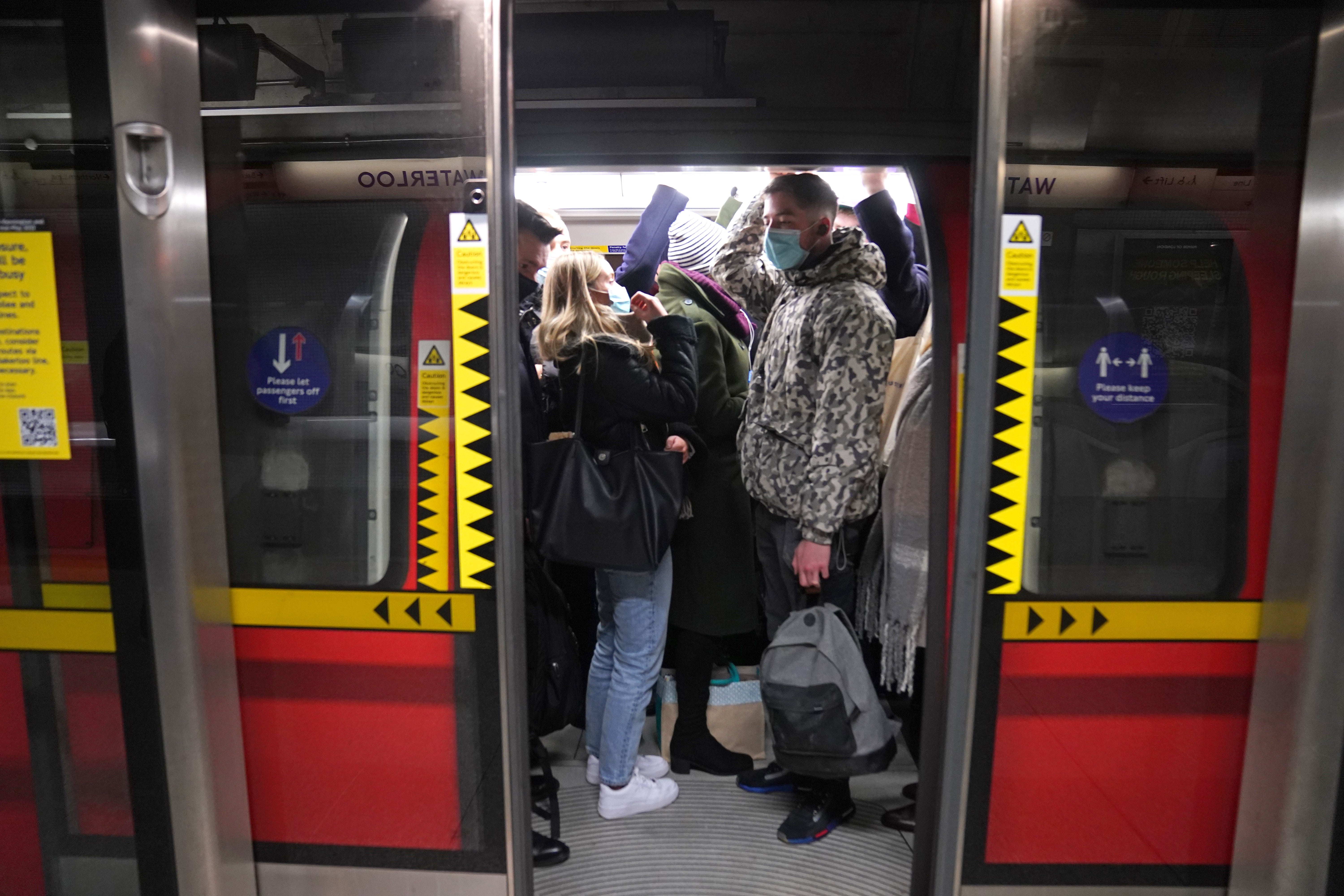Many people resumed commuting on Thursday after guidance to work from home in England was lifted as Plan B measures to curb the spread of Omicron are axed (Stefan Rousseau/PA)