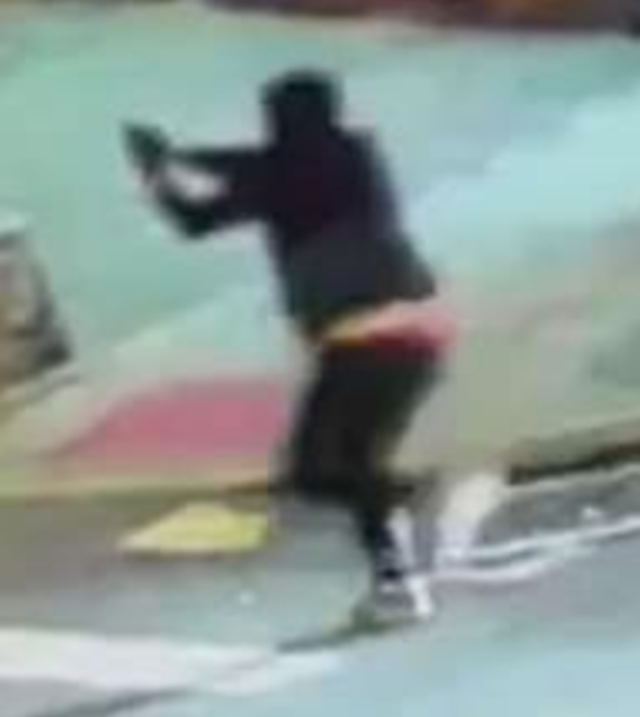 <p>Surveillance footage captured a gunman opening fire in the Bronx on Wednesday, striking an 11-month-old girl as she sat in a car with her mother </p>