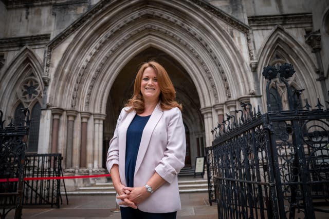 Burton Conservative MP Kate Griffiths outside the Royal Courts of Justice in London (PA)