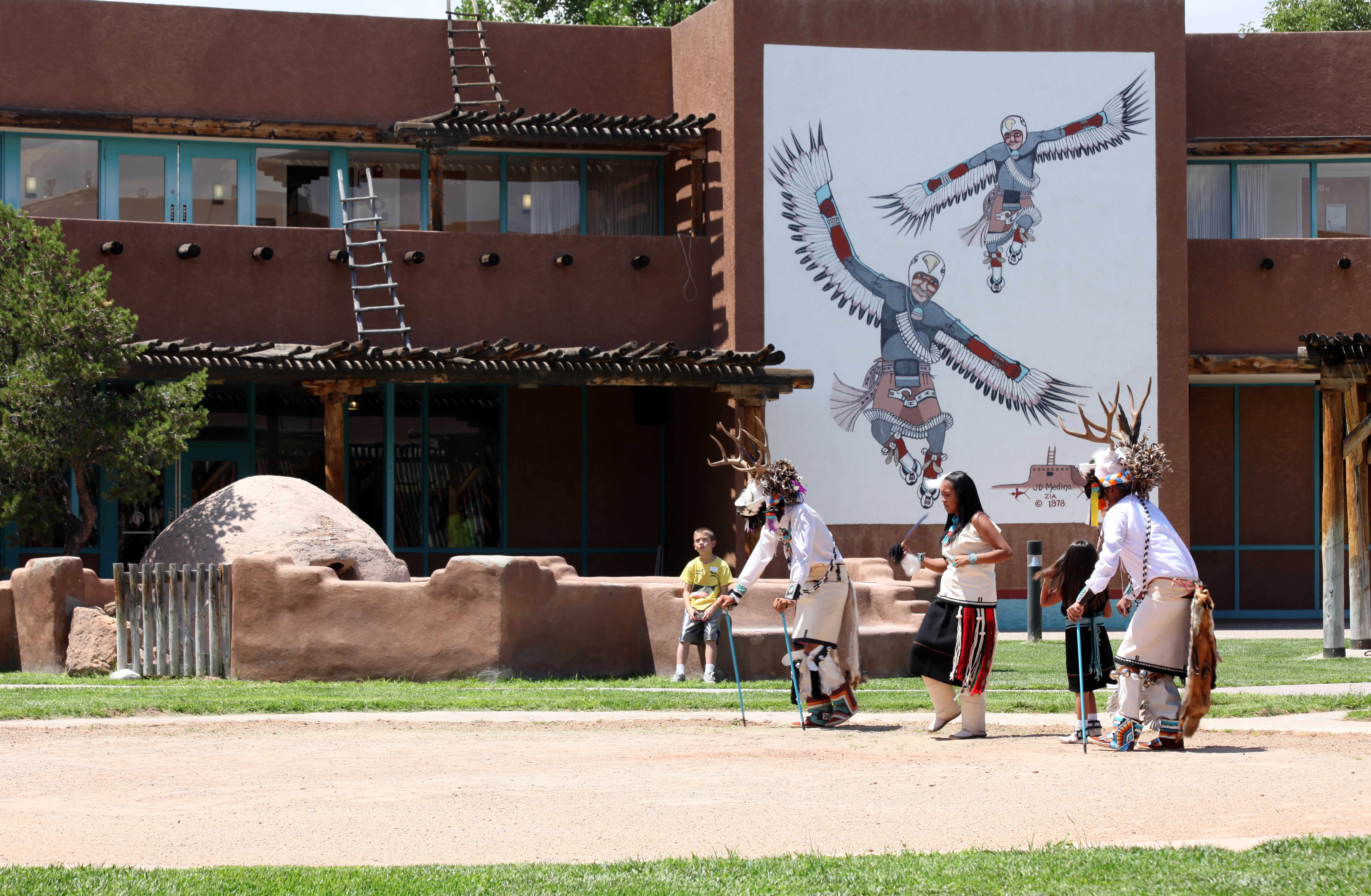 Dance group at the Indian Pueblo Cultural Centre