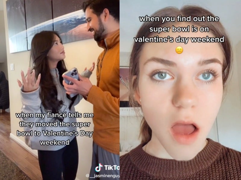 <p>People are sharing their frustrations that the Super Bowl is on Valentine’s Day weekend</p>