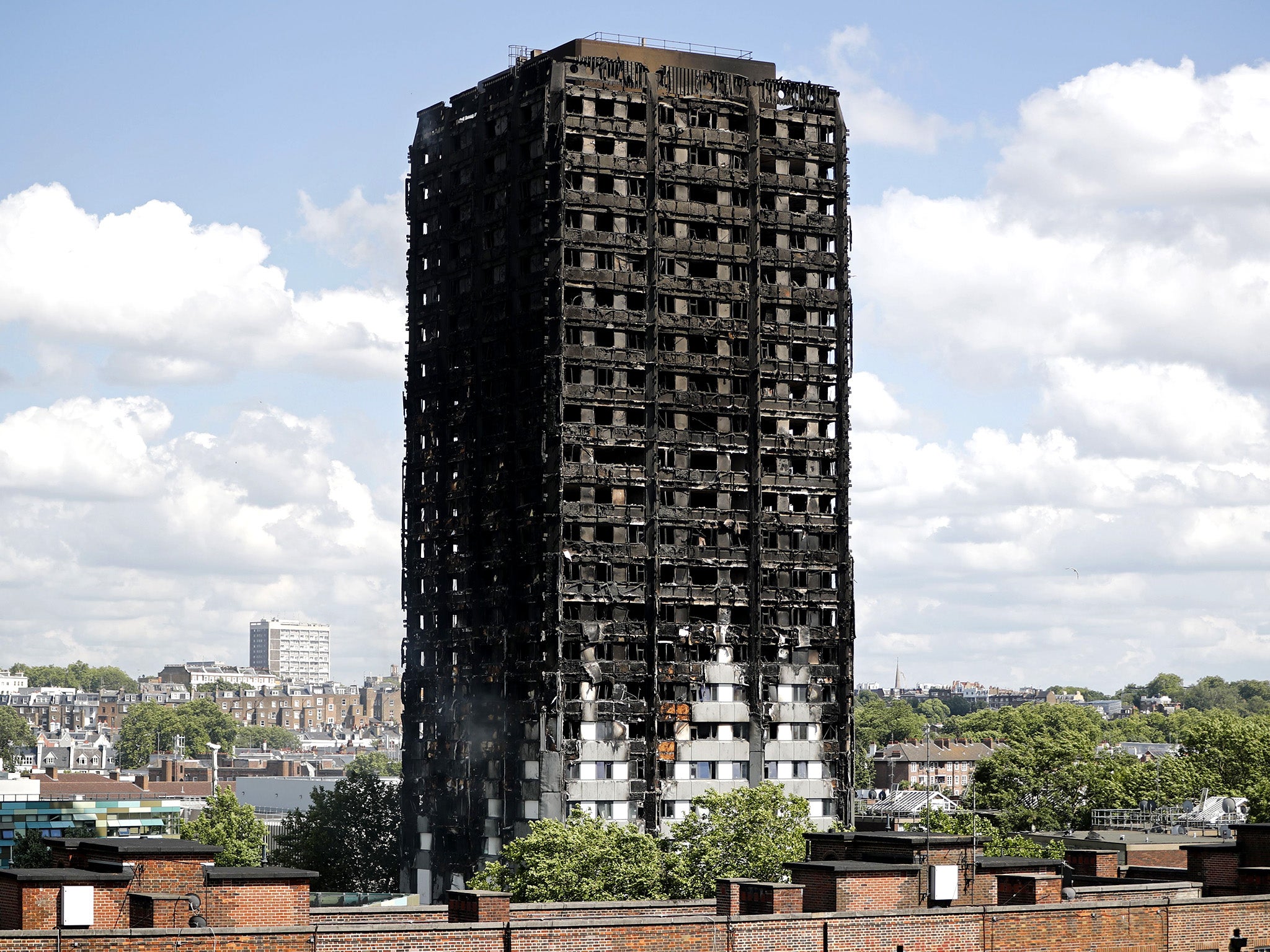 Flammable cladding was blamed for rapid spread of tower block fire
