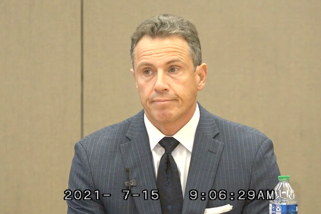 <p>Chris Cuomo testifying in an independent investigation into brother Andrew’s sexual harassment case</p>
