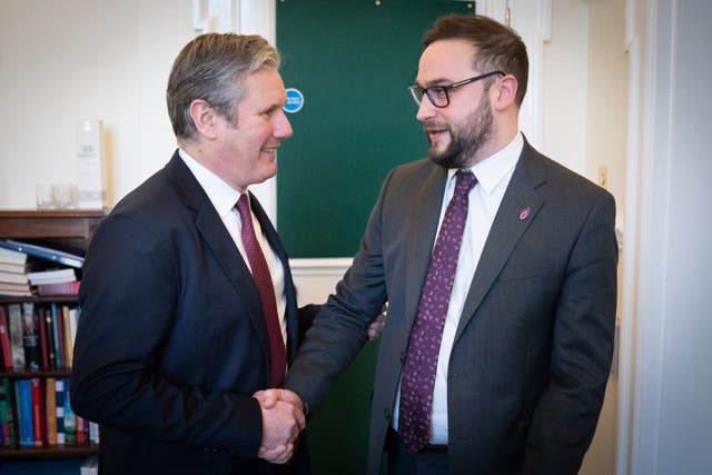 <p>Labour leader Sir Keir Starmer with Bury South MP Christian Wakeford, who has defected from the Conservatives to Labour</p>