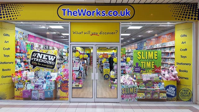 Sales at The Works were strong during Christmas (TheWorks.co.uk/PA)