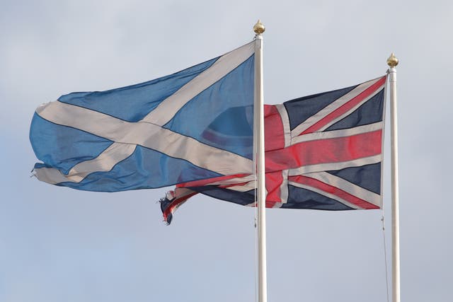 More than half of Scots think the partygate allegations have damaged the case for the Union (Yui Mok/PA)