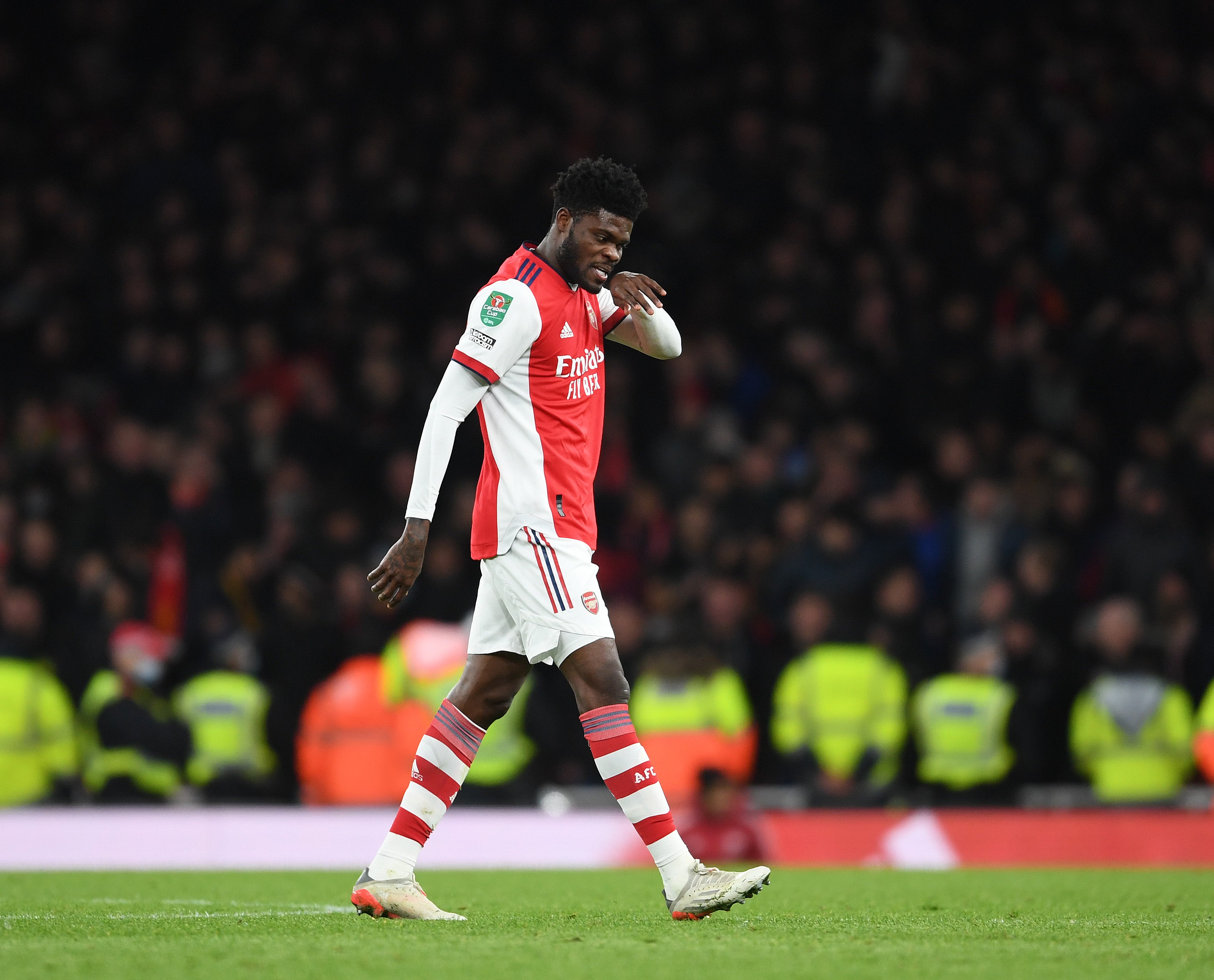Thomas Partey was red carded in Arsenal’s clash against Liverpool