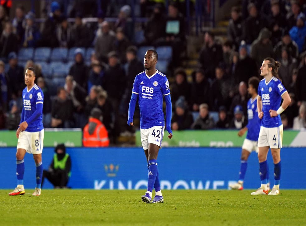 Leicester conceded two late goals to lose to Tottenham (Tim Goode/PA)