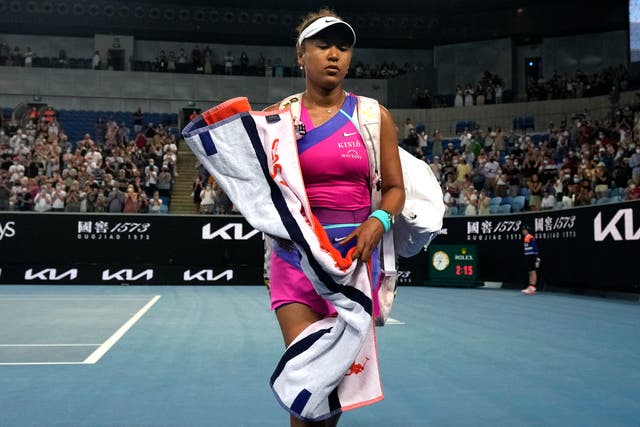 Defending champion Naomi Osaka exited the Australian Open (Simon Baker/AP)