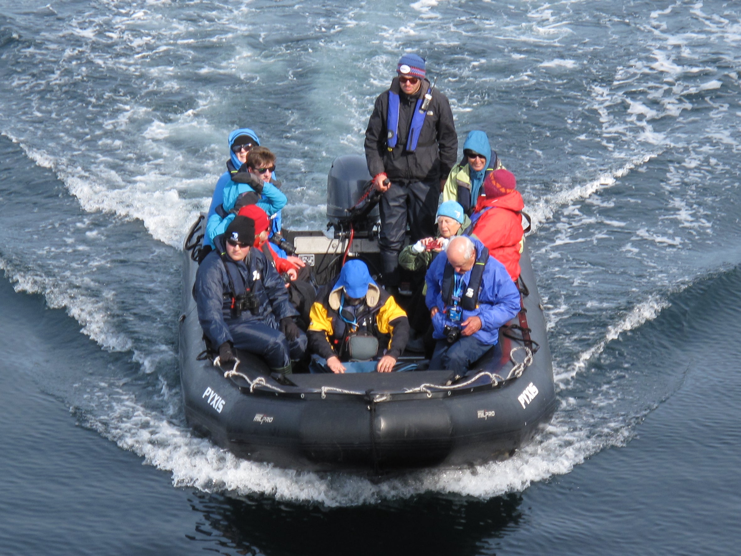 Splashing out: Adventurers off Akpatok Island in Nunavut, Canada