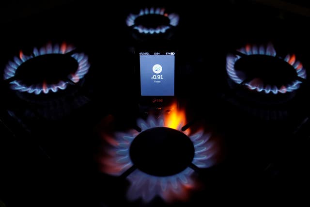 <p>A smart meter on a gas hob</p>