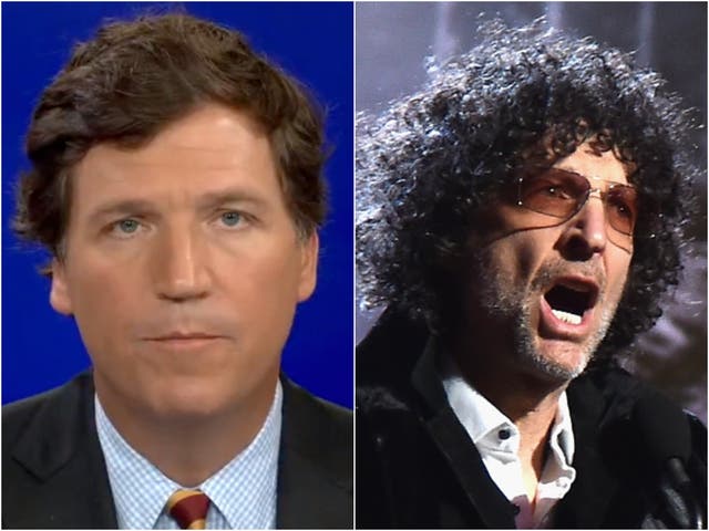 <p>Fox News host Tucker Carlson went after radio personality Howard Stern for sharing his Covid-19 concerns</p>