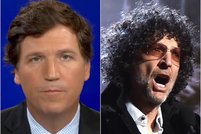 <p>Fox News host Tucker Carlson went after radio personality Howard Stern for sharing his Covid-19 concerns</p>