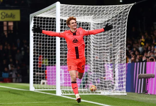 <p>Josh Sargent in celebratory mood </p>