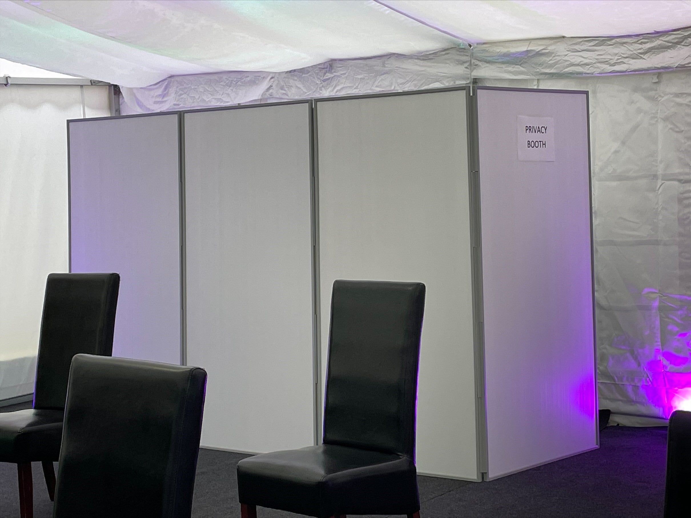 Privacy booth (Laura Parnaby/PA).