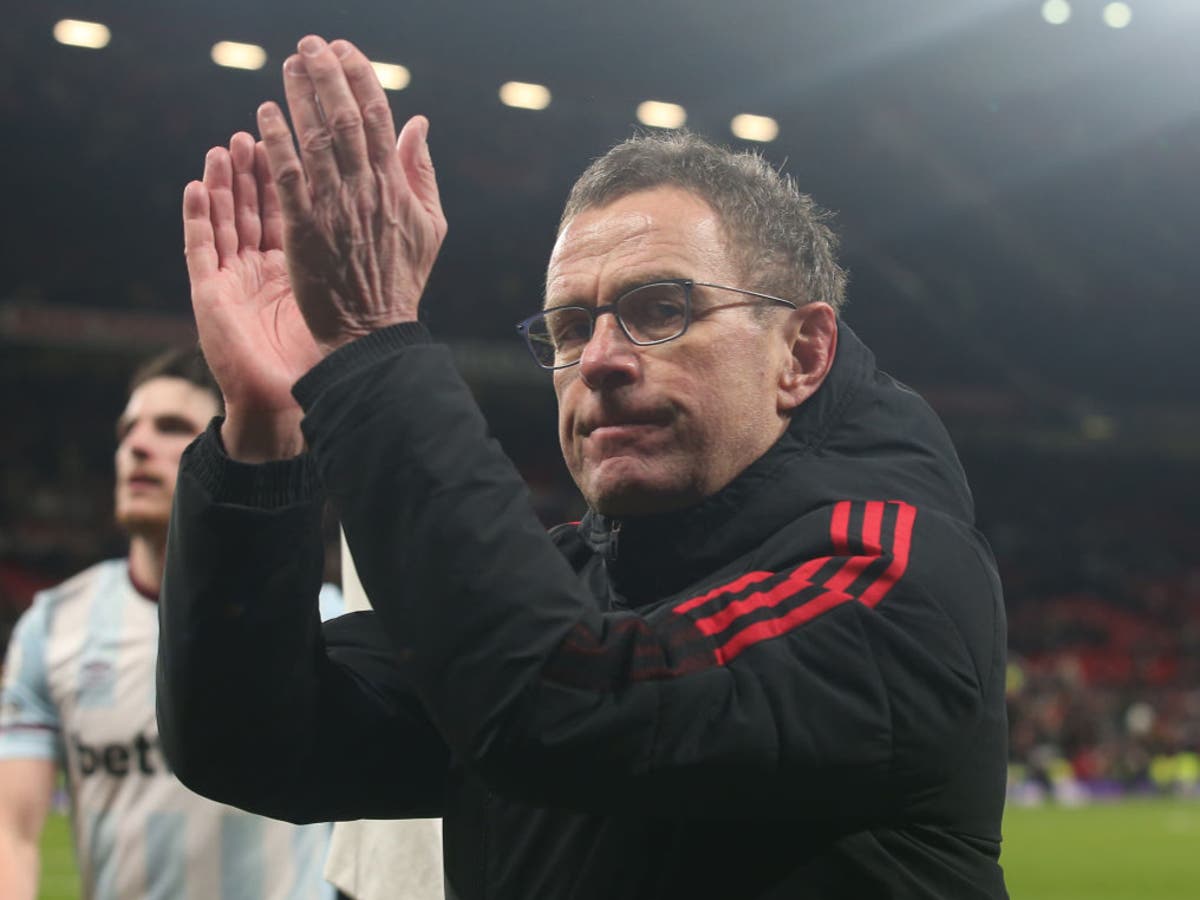 Manchester United&rsquo;s Ralf Rangnick hails Old Trafford atmosphere and Marcus Rashford impact against West Ham