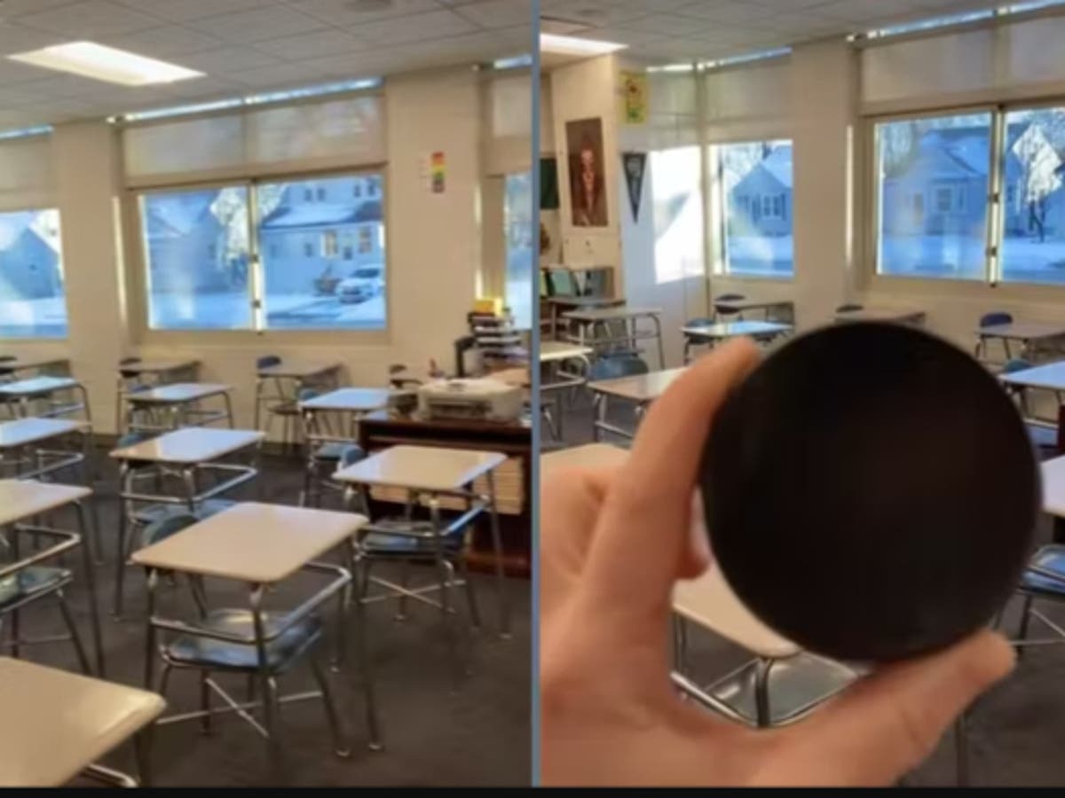 Teacher reveals how she has hockey pucks stuck around her classroom as active shooter deterrent