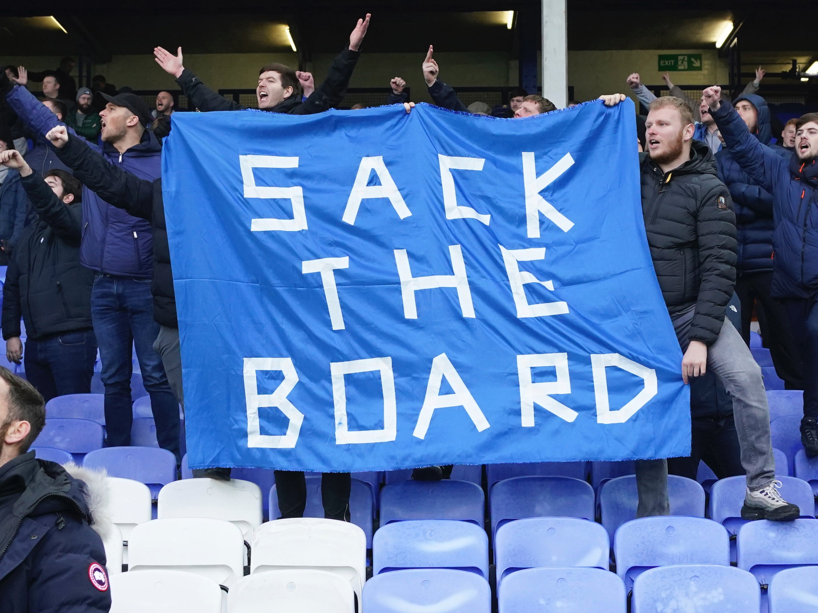 Everton fans have called for change at Goodison Park