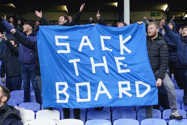 <p>Everton fans have called for change at Goodison Park </p>