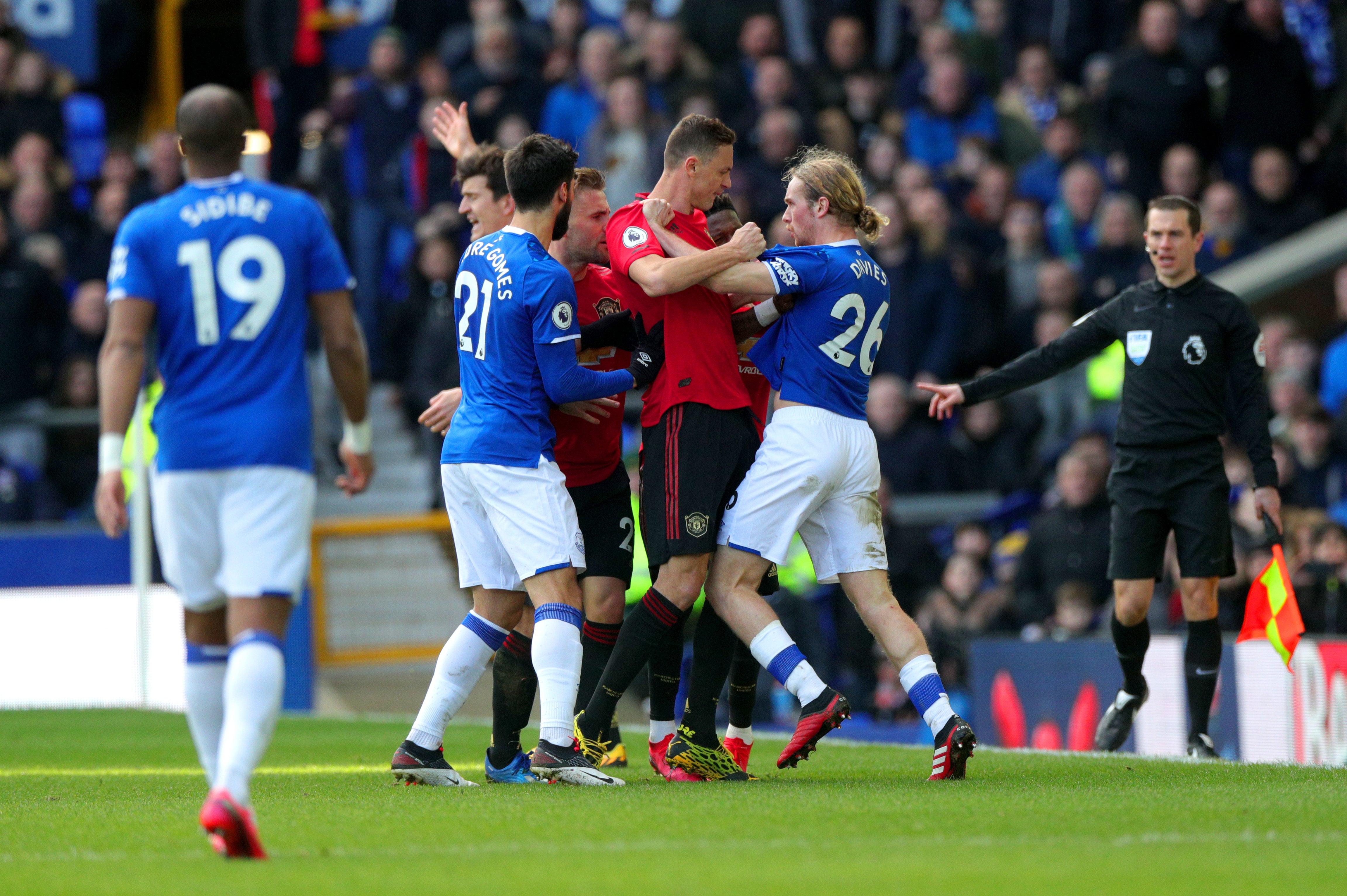 Everton’s poor Premier League record against Manchester United is one of the few to rival Tottenham’s against Chelsea (Peter Byrne/PA)