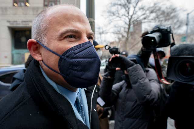 <p>Michael Avenatti arriving in court ahead of his wire fraud trial </p>