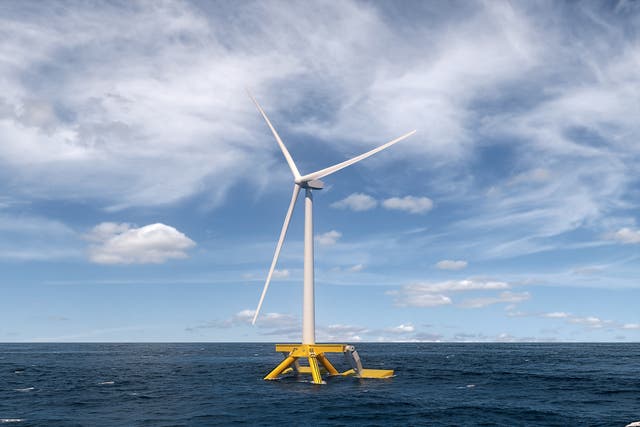 Artist’s impression of a floating wind turbine project (Marine Power Systems/PA)