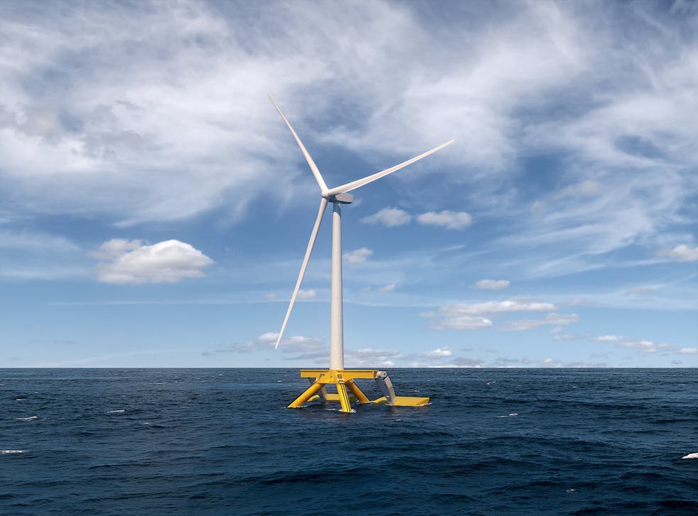 Artist’s impression of a floating wind turbine project (Marine Power Systems/PA)