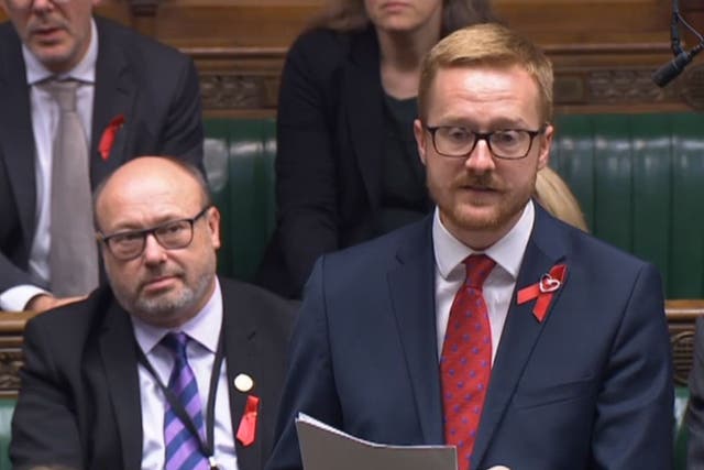 Lloyd Russell-Moyle, Labour MP for Brighton Kemptown, stands up in the House of Commons and speaks about his HIV Positive status. (PA)