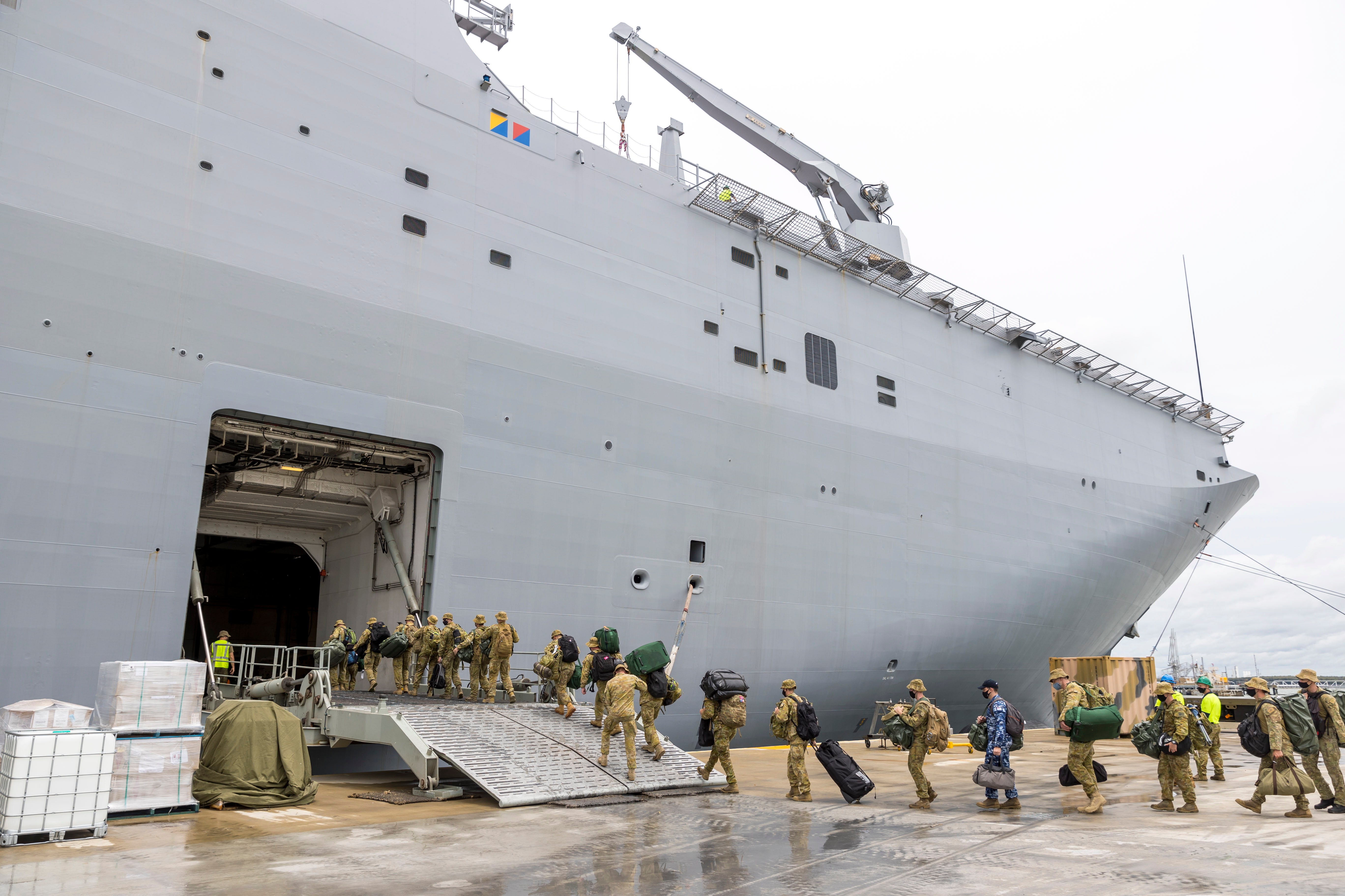 Royal Australian Navy HMAS Adelaide ship heading to Tonga to provide emergency disaster relief
