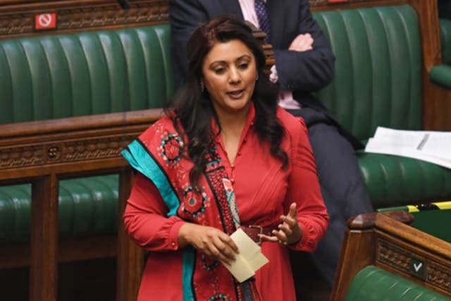 <p>Baroness Warsi said Conservative MP and former transport minister Nusrat Ghani’s plight was an ‘open secret’ at Westminster </p>