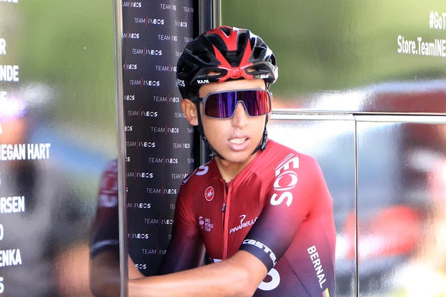 <p>Egan Bernal remains in intensive care after two rounds of surgery following a crash in Colombia (Ian Parker/PA)</p>