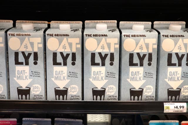 <p>Oatly is a plant-based milk substitute</p>