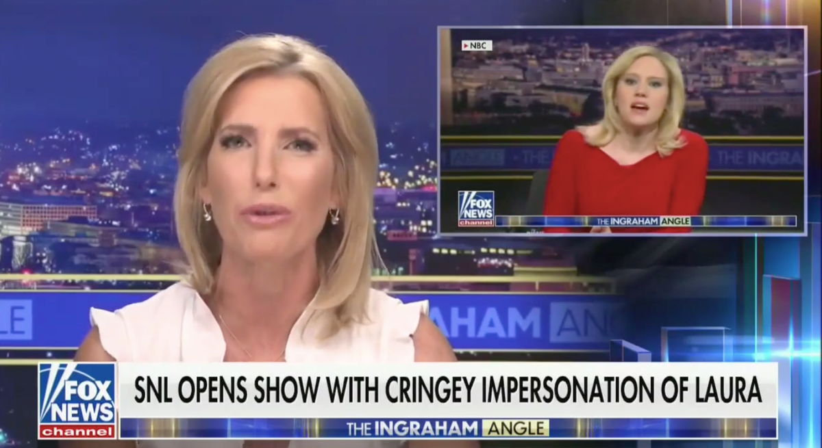 Laura Ingraham gets meta in response to SNL sketch of Kate McKinnon mocking her Laura Ingraham gets meta in response to SNL sketch of Kate McKinnon mocking her