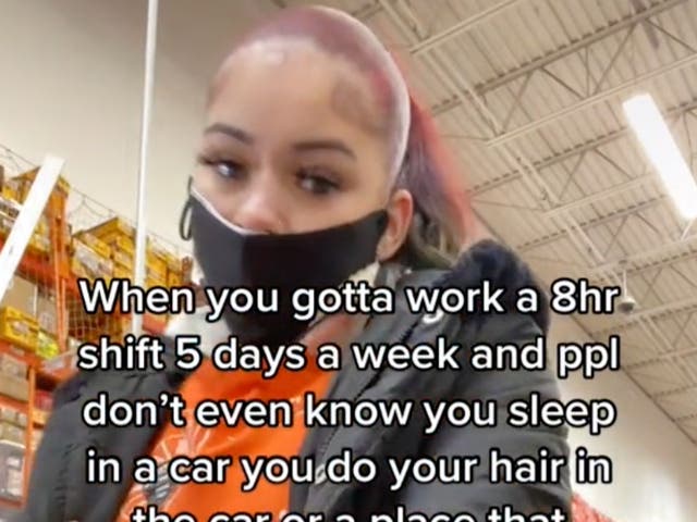 <p>A Home Depot worker going by the name Aaliyah explains in a TikTok video that despite working full-time, she has to live in a car and shower at Planet Fitness.</p>