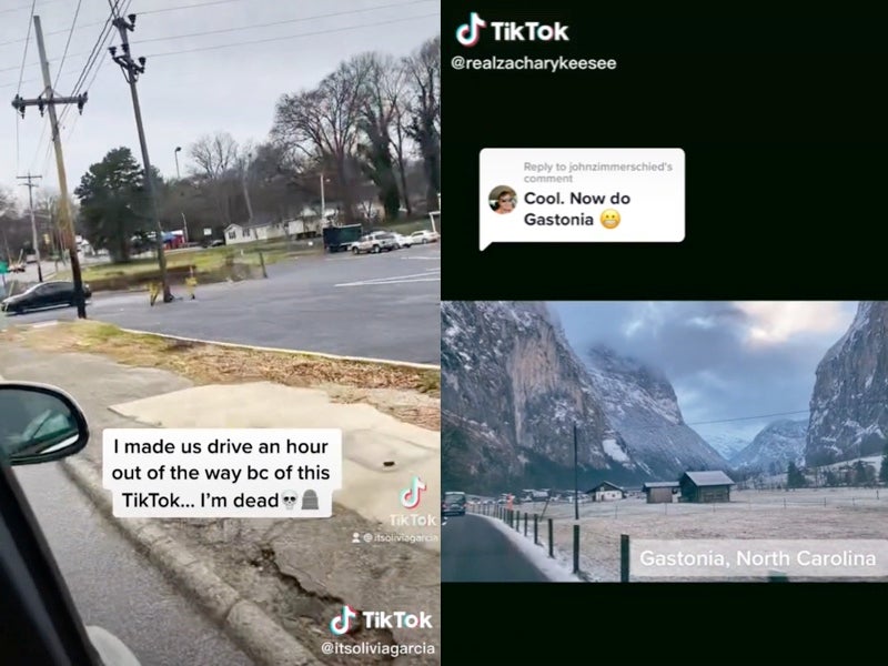 foto fake com menina na rua｜Pesquisa do TikTok