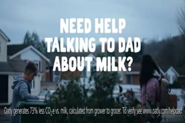 One of the Oatly ads banned by the ASA (ASA/PA)