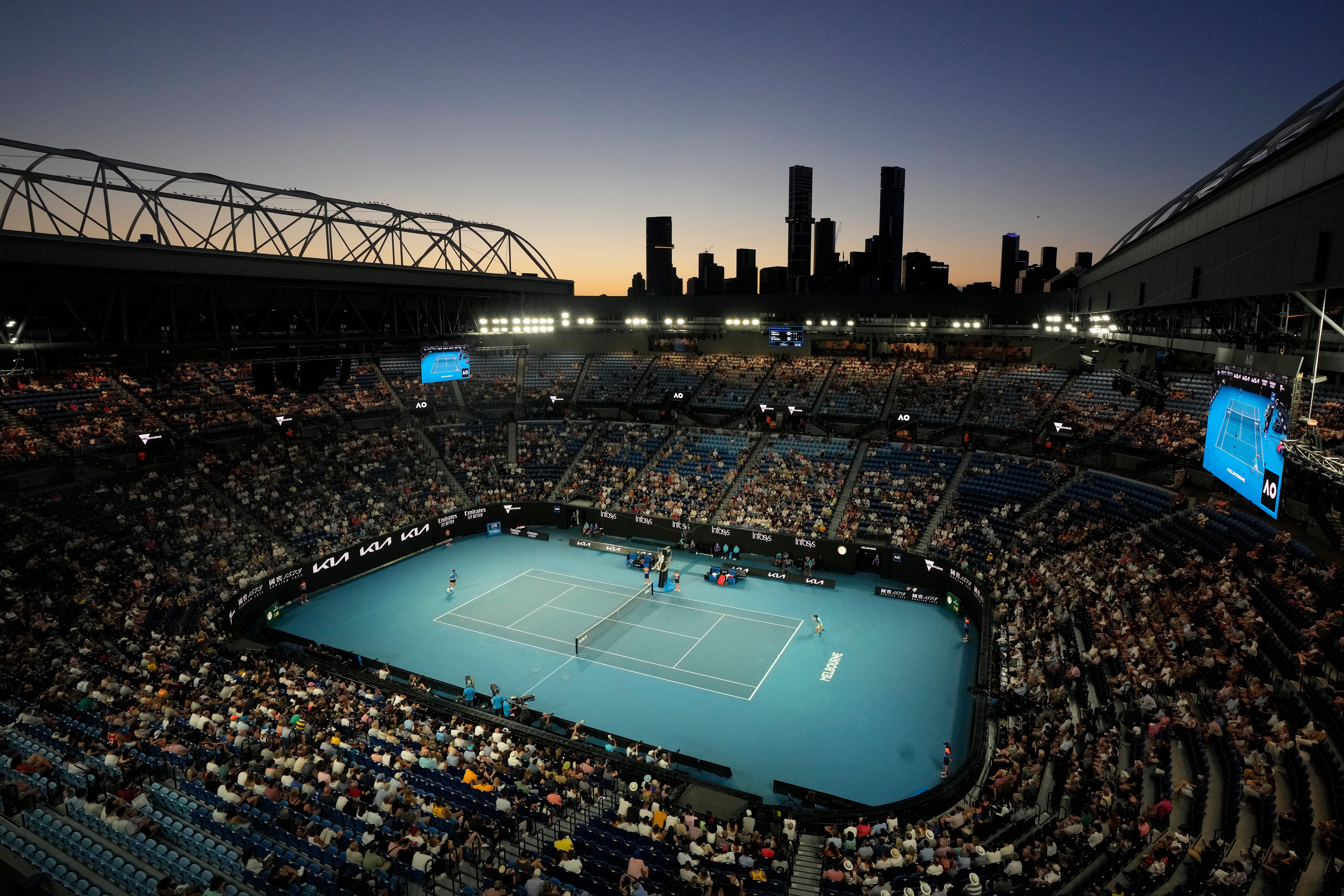 Action Audio is available for all matches on Rod Laver Arena (Simon Baker/AP)