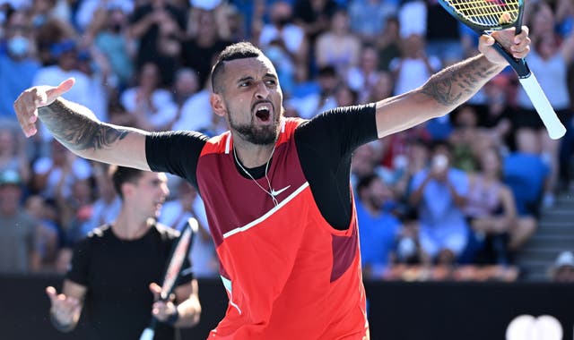 <p>Kyrgios is on a good run in the Australian Open doubles </p>