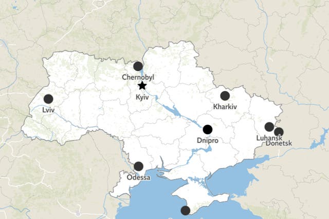 <p>A map of Ukraine</p>