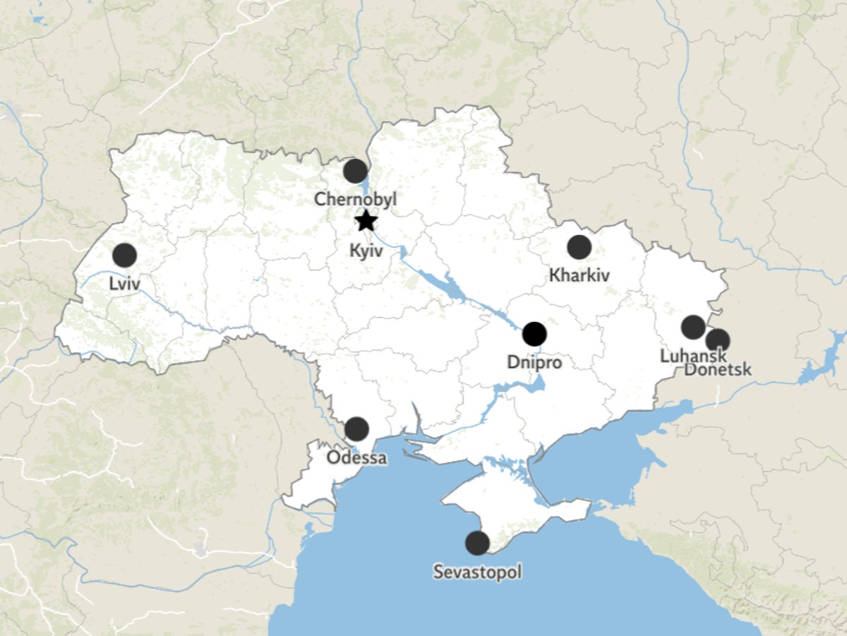 Ukraine on world map