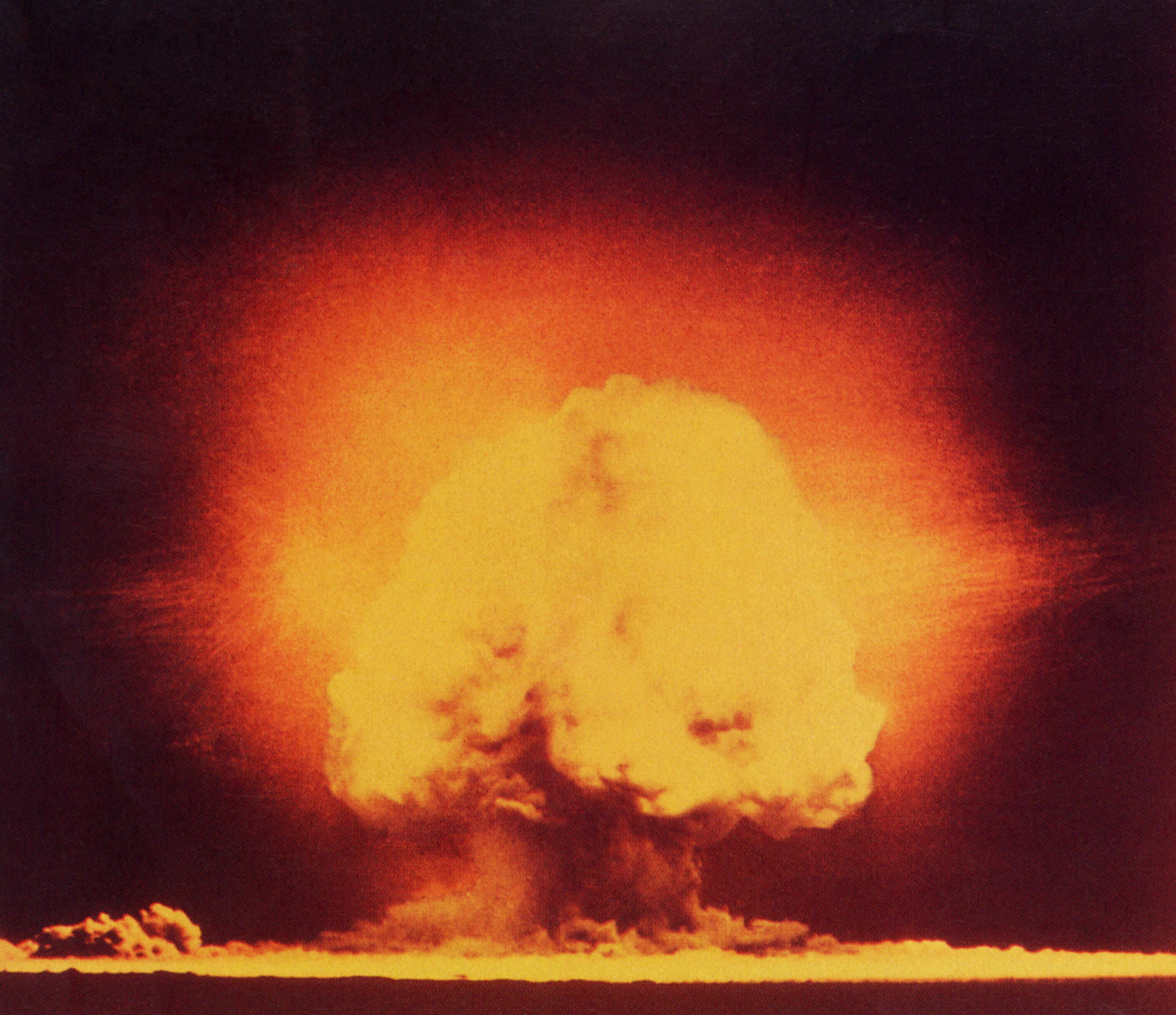 The explosion that followed the detonation of the world’s first atomic bomb, code-named ‘Trinity’