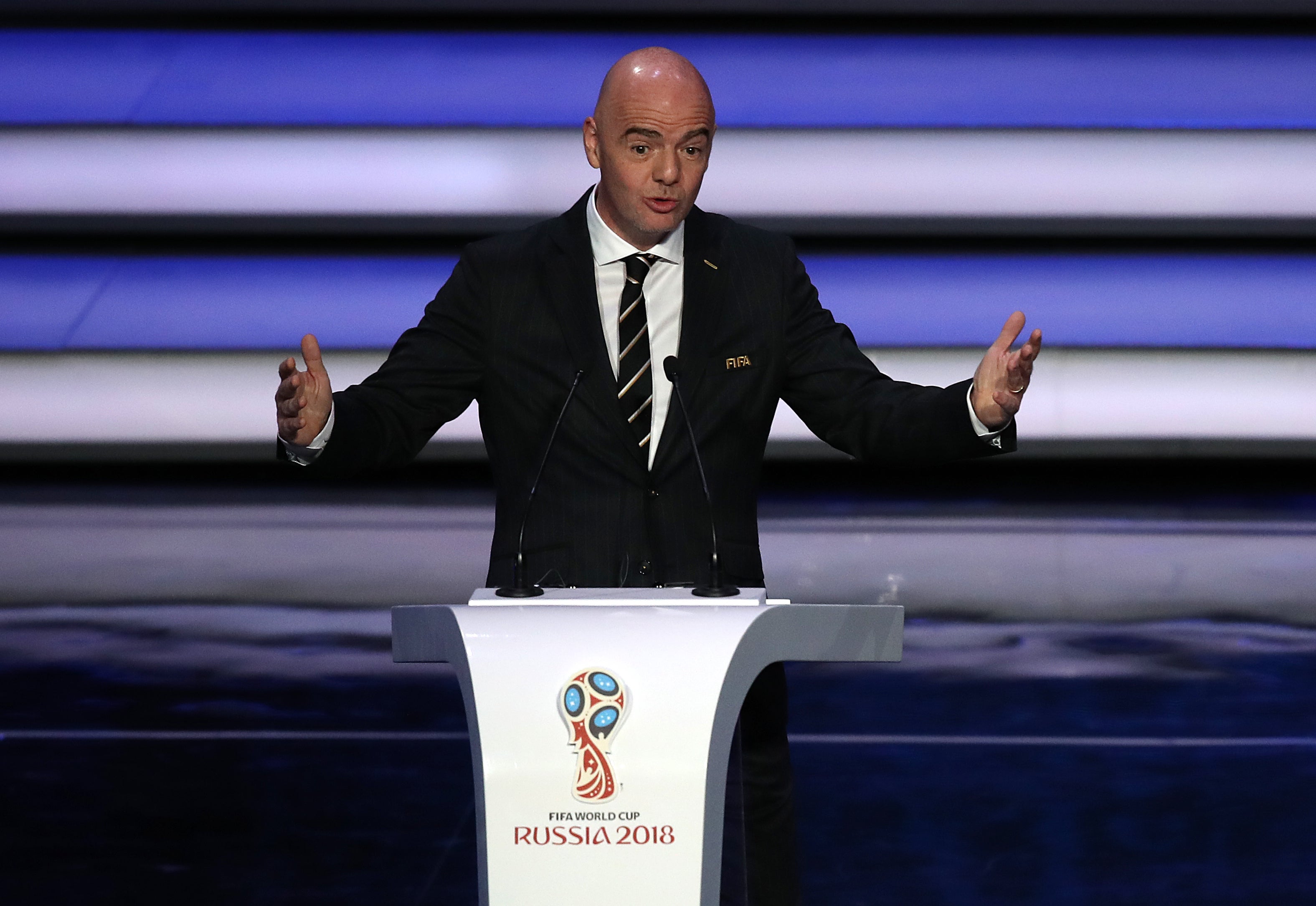 FIFA president Gianni Infantino made bizarre remarks about Africans risking death by migrating to Europe in a speech on Wednesday (Nick Potts/PA)