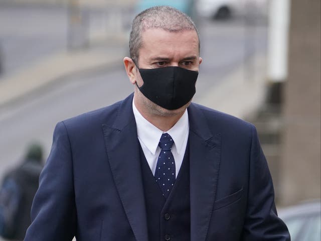 <p>Paul Drayton arrives at Brighton and Hove Magistrates’ Court (Jonathan Brady/PA)</p>