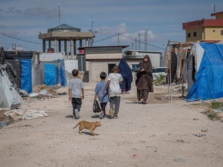 In Roj, there are believed to be dozens of children, most under ten years-old, who are linked in some way to the UK
