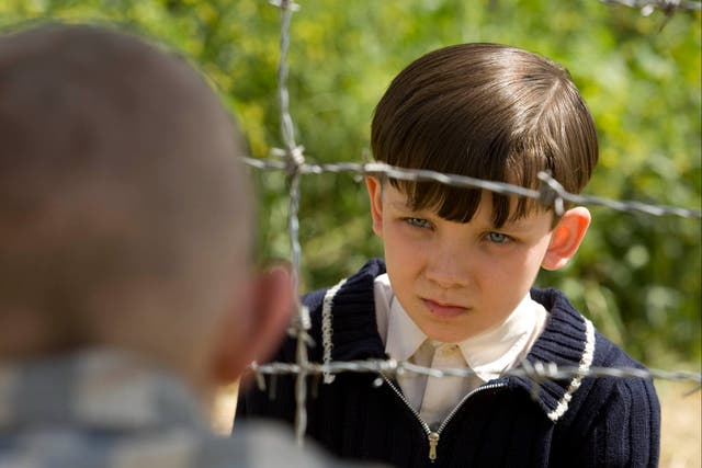 <p>Jack Scanlon and Asa Butterfield in ‘The Boy in the Striped Pyjamas’</p>