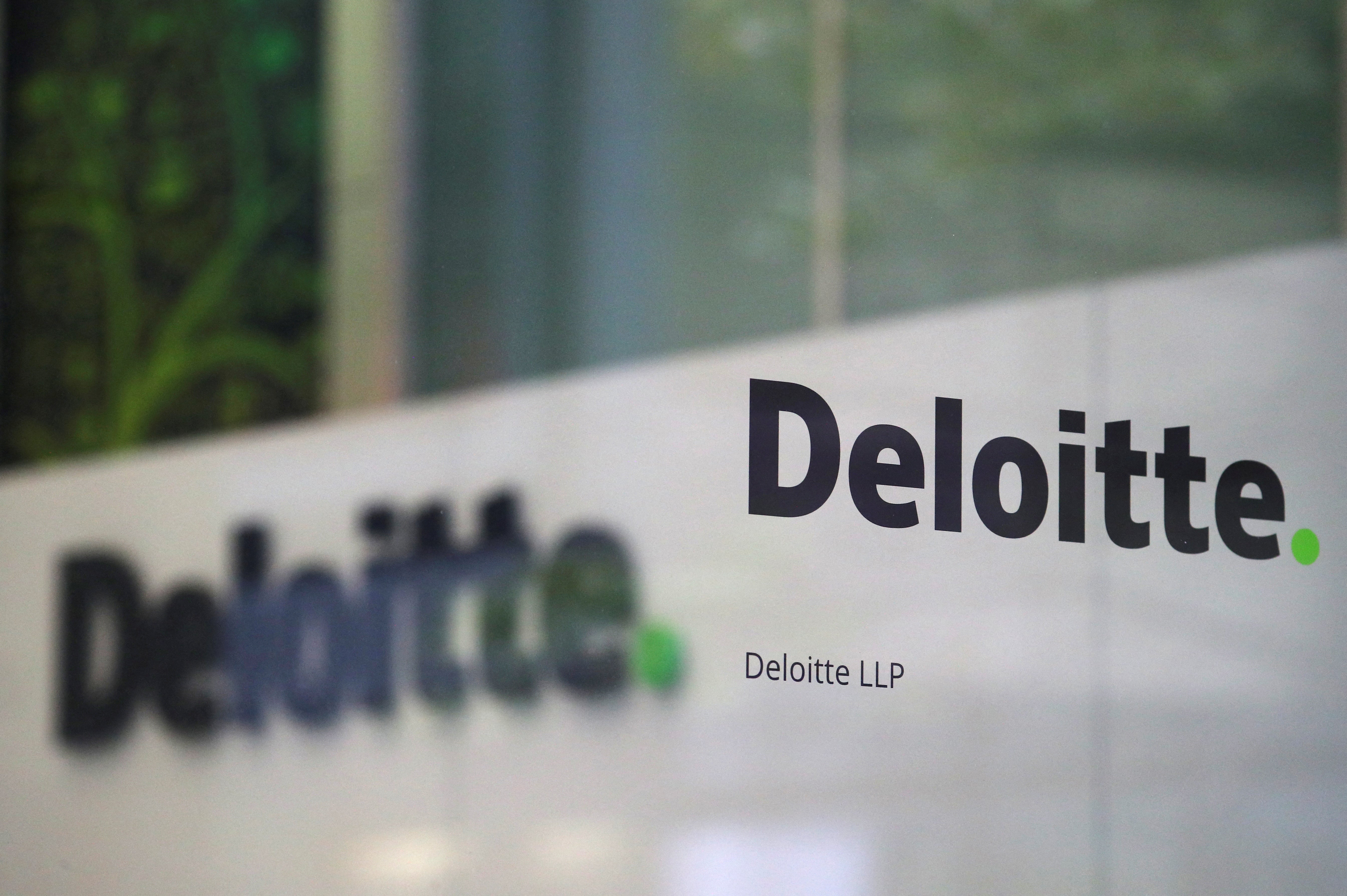 File: Offices of Deloitte are seen in London
