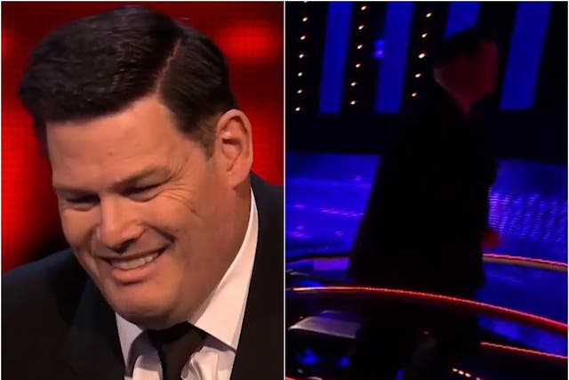 <p>Mark Labbett was seen storming off ‘The Chase’ during last night’s episode</p>